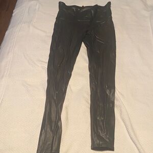 SPANX Black Faux Leather Leggings